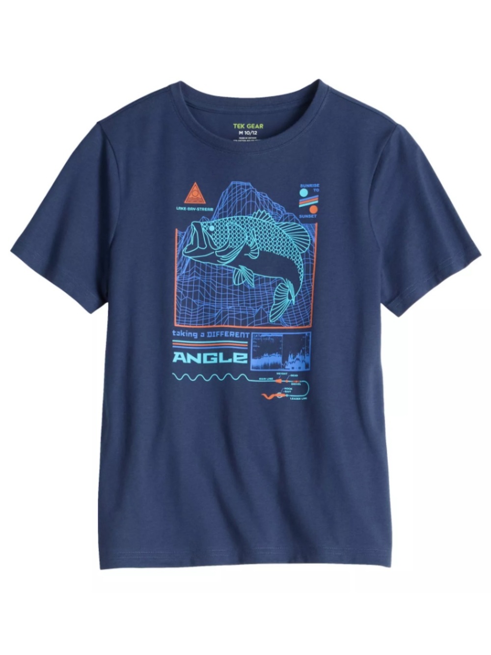 Tek Gear Essential Tee Boys Fish Taking a Different Angle Graphic Tee Shirt